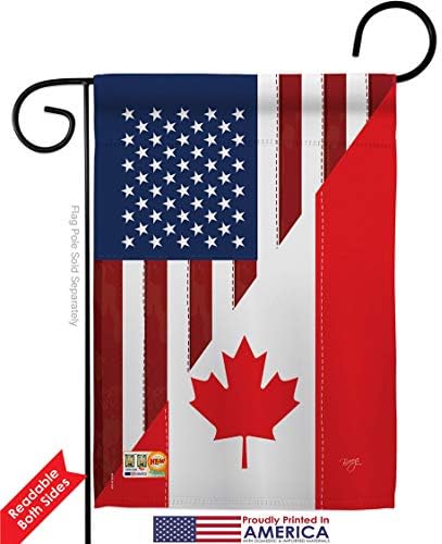 НИ Пријателство Канада Градина Знаме Поставено со Стојат Регионални САД Американскиот Сојуз Свет Земја Одредена Област