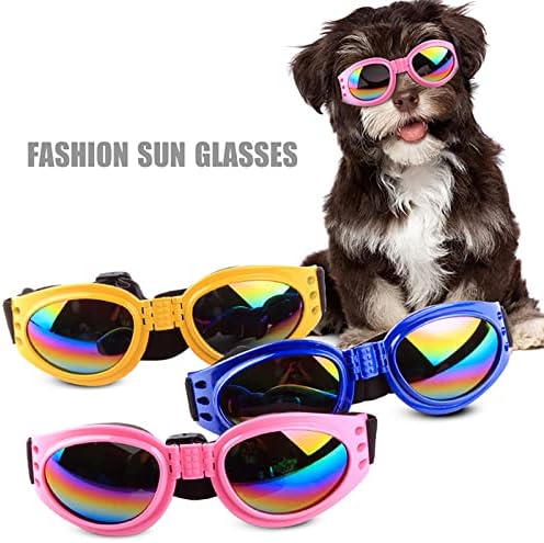 Lnrueg Милениче Очила Свитлива Прилагодливи: Смешни Куче Очила За Сонце Меки Кутре Очила Милениче Снег Очила Лесни Милениче