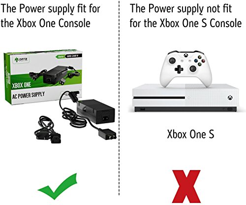 Ortz Xbox Еден Напојување [ENHANCED ТИВКА ВЕРЗИЈА] AC Адаптер Кабелот Најдобро за Полнење - Тули Стил - Голема Полнач со Додатоци за Полнење (10ft Продолжување Кабелот Вклучен)