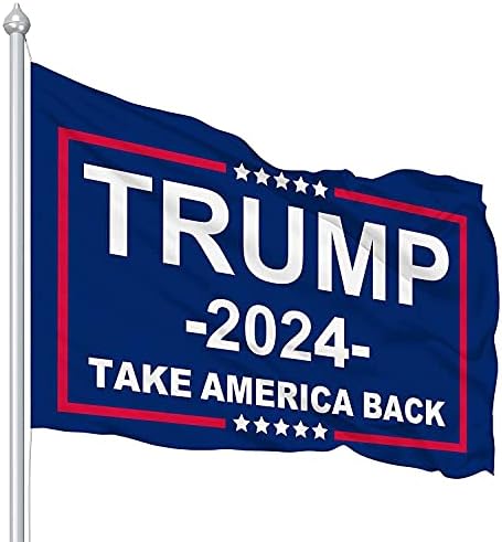LEABON Доналд Трамп Знаме 3X5 Нозе, 2024 ЗЕМЕ АМЕРИКА НАЗАД Знаме Банер за Надворешна употреба, Трајни Полиестер со Месинг