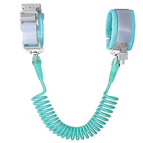 Roeoi Анти-Изгубени Wristband за Деца, Одење Безбедност Јаже Појас со Копче за Заклучување(Зелени/2.5 m)