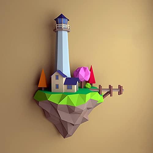 WLL-ДП Светилник Островот Форма Оригами 3D Загатка Хартија, Занает DIY Хартија Скулптури на Хартија Играчка Креативни рачно