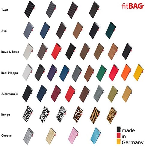 fitBAG Победи Црна Обичај Прилагодени Ракав за LG G6. Парична казна Напа Кожа Торбичка со Интегриран Microfibre Поставата