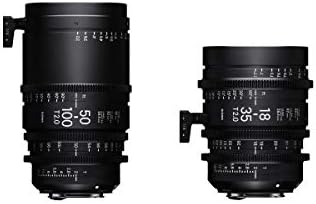 Сигма 18-35mm T2 & 50-100mm Филмови со Голема Брзина Зум Објективи на Canon EF со Случајот