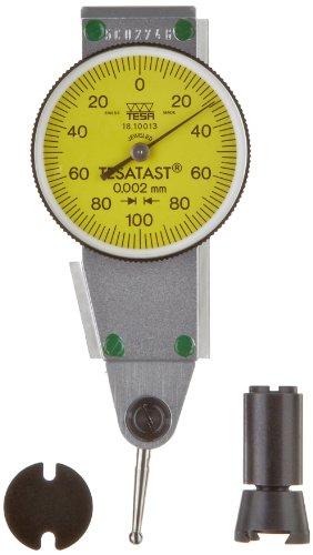 Браун & Sharpe БРИЗ 18.10011 Tesatast Dial Тест Индикатор, од Страна на Монтирани, М1.4x0.3 Конец, 2mm Матични Кол., Жолта