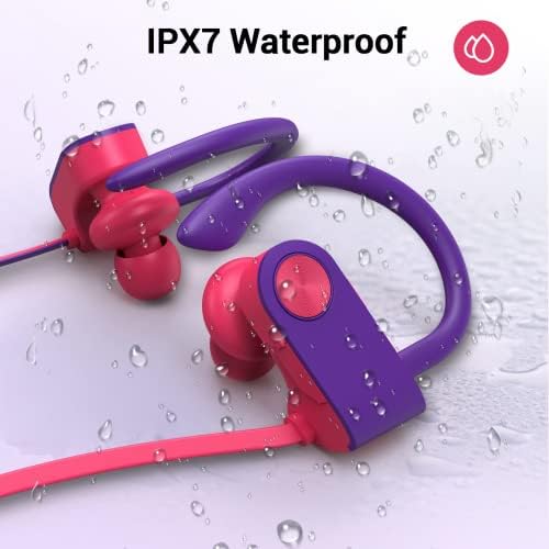 Livikey Bluetooth Слушалки, IPX7 Водоотпорен Sweatproof & 12Hrs Долго Батеријата, Безжични Earbuds во Уво со Микрофон &