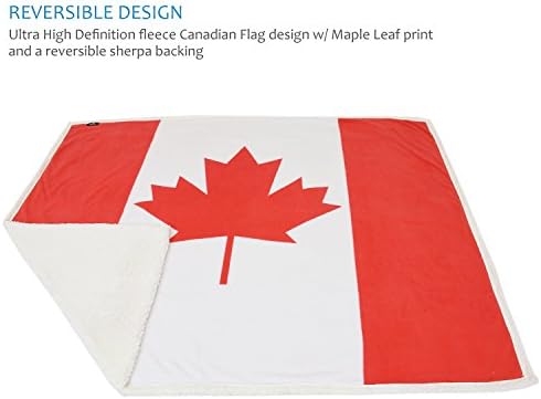 Каталонија Sherpa Руно Ќебе,Канада Националното Знаме Maple Leaf Печати Патриотски Кадифен Супер Меки Топло Реверзибилна