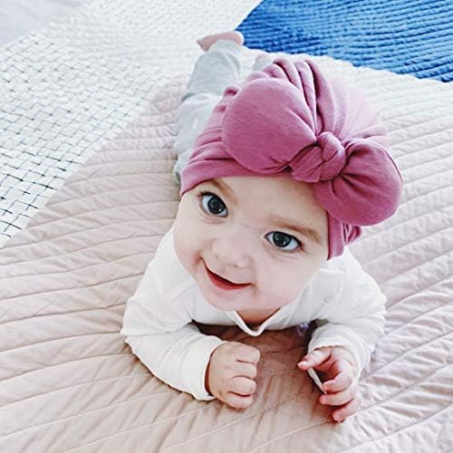 AKAISIHN Бебе Turbans Новороденото Девојче Headwraps Бебе Девојка Beanie Шапка со Лак Болница Расадник Шапка, 7pcs Јазол