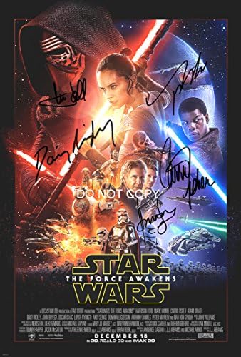 Star Wars Сила Буди 12x18 издание екипа потпиша autographed филмски постер #2