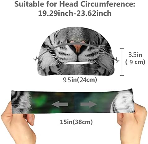 Симпатична Леопард Headbands за Жените & Мажи Спортски Headband Влага Wicking Тренингот Sweatbands за Трчање, Крстот Обука
